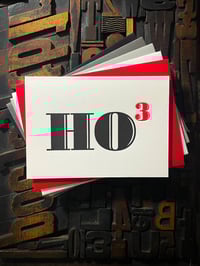 Image 1 of Ho Ho Ho | Black | Christmas letterpress card