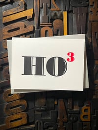 Image 4 of Ho Ho Ho | Black | Christmas letterpress card
