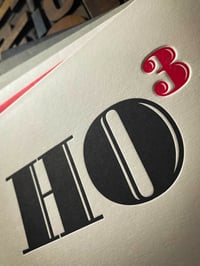 Image 7 of Ho Ho Ho | Black | Christmas letterpress card