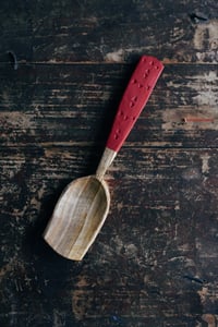 Image 1 of Handcarved cherry eating spoon - Red Berry 