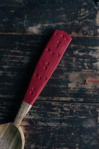 Image 2 of Handcarved cherry eating spoon - Red Berry 