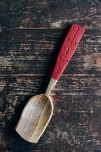 Image 3 of Handcarved cherry eating spoon - Red Berry 