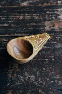 Image 4 of Handcarved cherry coffee scoop - Sunrise 