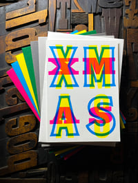 Image 1 of X-M-A-S | letterpress Christmas card