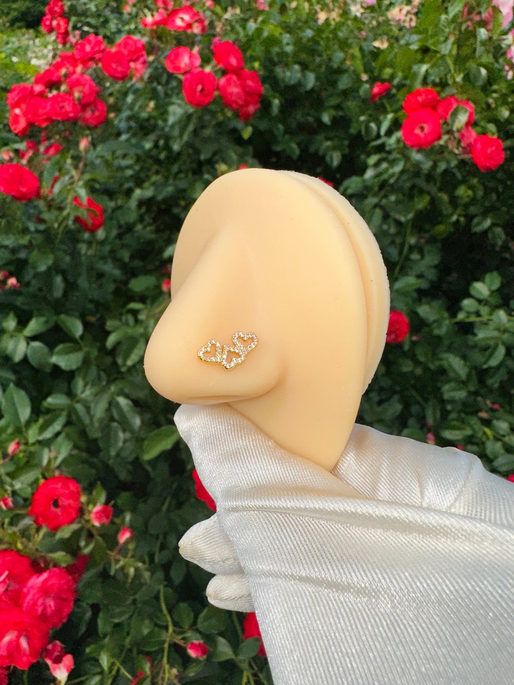 Image of Triple Hearts Nose Ring
