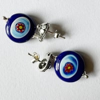 Image 3 of Blue Earrings with Murrini