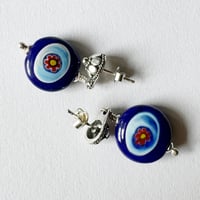 Image 5 of Blue Earrings with Murrini