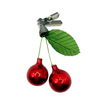 Cherry Clip Glass Christmas Tree Ornament