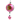 Pink Reflector with Heart Glass Christmas Tree Ornament