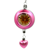 Pink Reflector with Heart Glass Christmas Tree Ornament