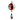 Red Reflector with Santa Glass Christmas Tree Ornament