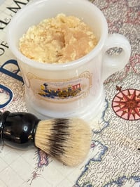 Image 1 of Gentleman’s Palo Santo Shaving Set in Vintage Train Cup