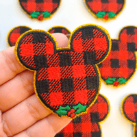 Plaid Boy Mouse Patch