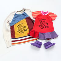 Image 3 of daylight savings sucks DST 12m courtneycourtney baby tunic dress short sleeve red purple