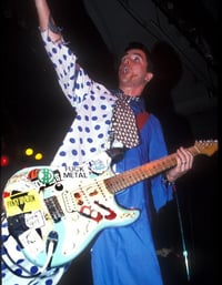 Image 3 of  Billie Joe guitar stickers Version BJ 1994 Green Day vinyl decal Fernandes Blue. Set 18 (UP