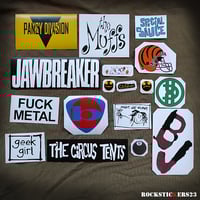 Image 2 of  Billie Joe guitar stickers Version BJ 1994 Green Day vinyl decal Fernandes Blue. Set 18 (UP