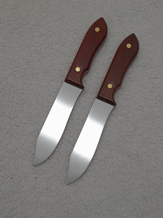 ONE PAIR - Aluminium Training Knife with Wooden Handle for Martial Arts