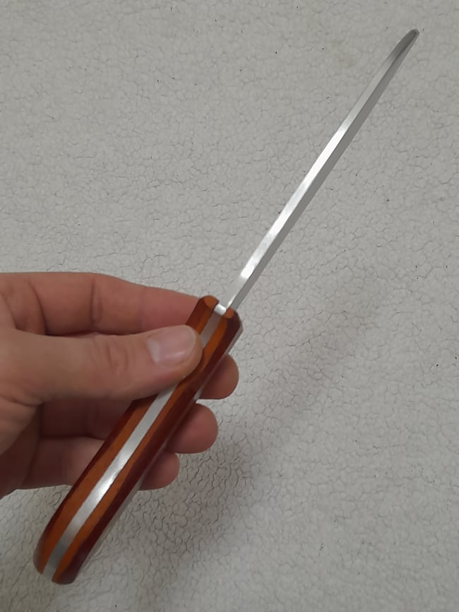 ONE PAIR - Aluminium Training Knife with Wooden Handle for Martial Arts