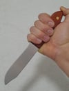 ONE PAIR - Aluminium Training Knife with Wooden Handle for Martial Arts