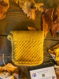 Image 4 of Golden yellow ladies alpaca hand knit gloves