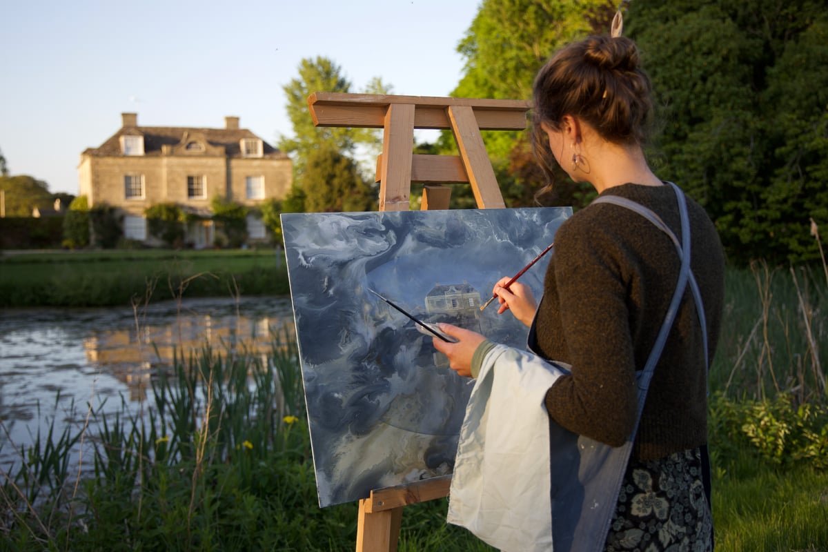 'View From Across The Lake' 2020, Original Painting