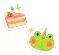 Image 1 of lot de 2 stickers - edgar et son gâteau
