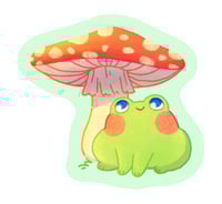 Image 1 of sticker mushroom frog