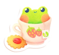 Image 1 of sticker froggy tea