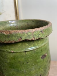 Image of Belle poterie vernissée verte 