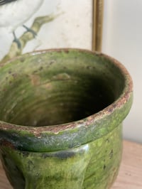 Image of Belle poterie vernissée verte 