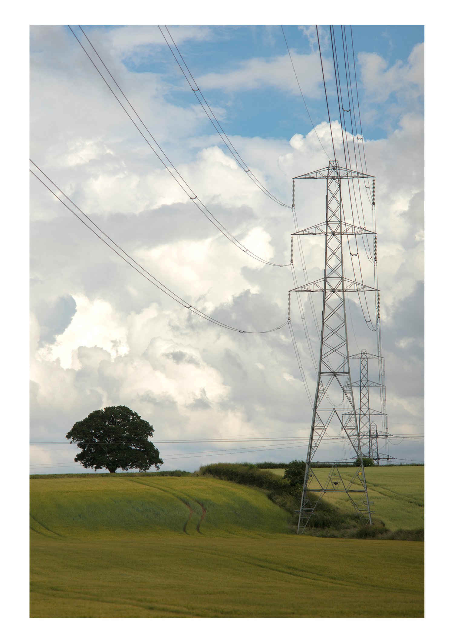 Lines Across The Land - A3 Art Print or Giclee on card - unframed