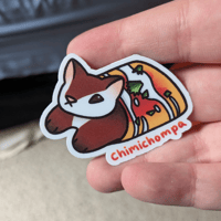 Image 3 of Chimichompa Sticker (Chinchompa in a chimichonga)