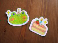 Image 2 of lot de 2 stickers - edgar et son gâteau