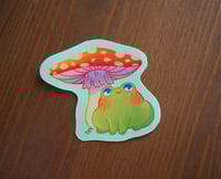 Image 2 of sticker mushroom frog