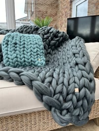 Image 2 of Giant Arm Knitted Blanket / Throw