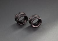 Image 1 of Ebony Wood Tunnels - Natural Double Flared Plugs - Wooden Plugs - Ear Stretcher 
