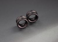 Image 2 of Ebony Wood Tunnels - Natural Double Flared Plugs - Wooden Plugs - Ear Stretcher 