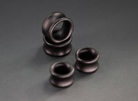 Image 3 of Ebony Wood Tunnels - Natural Double Flared Plugs - Wooden Plugs - Ear Stretcher 