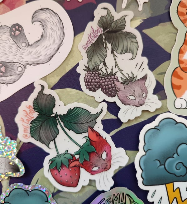 Image of Cat themed sticker pack