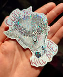 Image 3 of Sparkly sticker: Cute but will bite