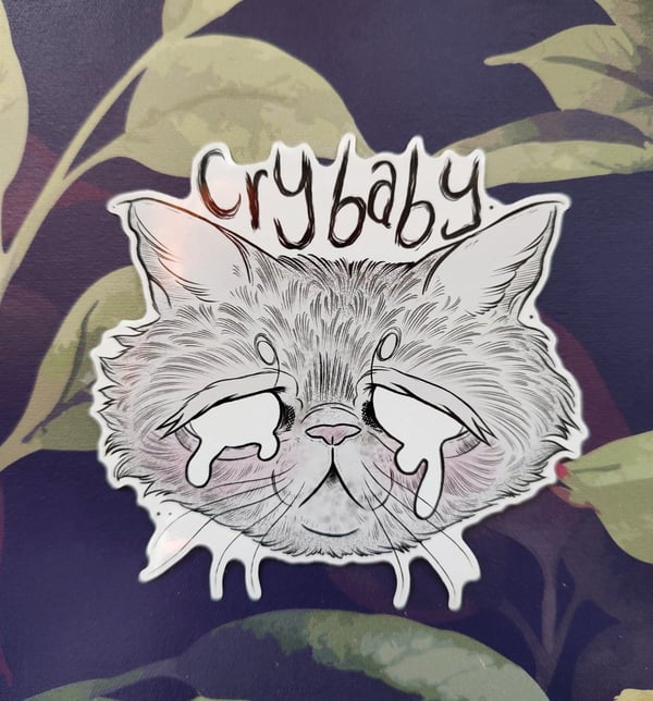 Image of Big Cry baby vinyl sticker