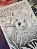 Image 2 of Red panda A5 print