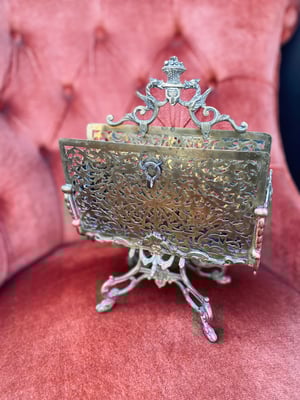 Image of Porte courrier ancien bronze et laiton