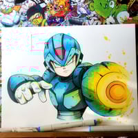MEGAMANX ORIGINAL SIGNED INKED ART