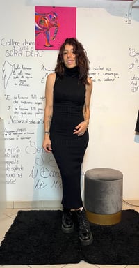 Image 5 of Vestito midi con manicotti