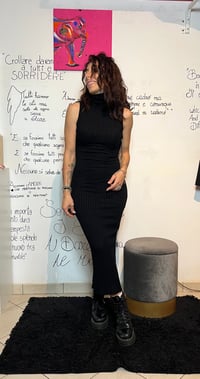 Image 6 of Vestito midi con manicotti