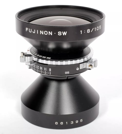 Image of Fuji Fujinon SW 105mm F8 lens in Copal #0 shutter #4546 (395)