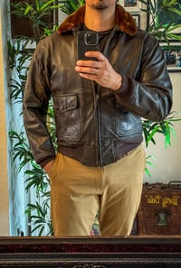 Image 5 of Authentic 1948 G-1 55J14 Leather Flight Jacket