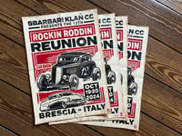 Image 1 of Rockin Roddin Reunion Italy 2024 Linocut Print FREE SHIPPING