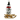 Snowman on Sleigh Christmas Glass Tree Ornament